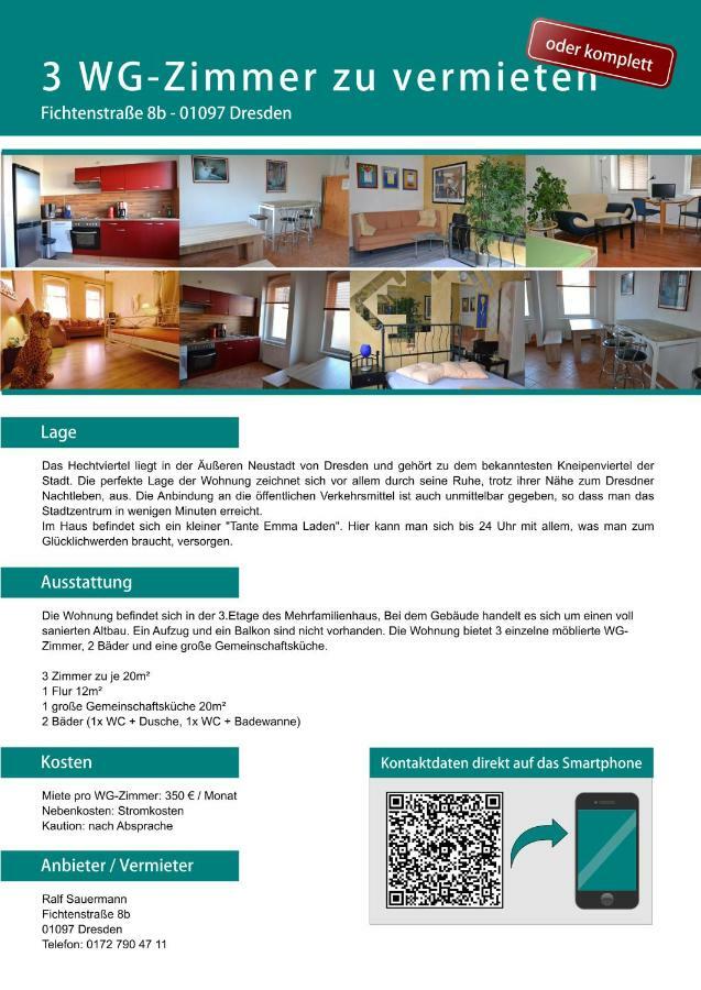 Ferienwohnung Residenz Bis 6 Gaeste , Ferienwohnung Dresden Bis 4 Gaeste, Ferienwohnung Elbflorenz Bis 2 Gaeste Bagian luar foto